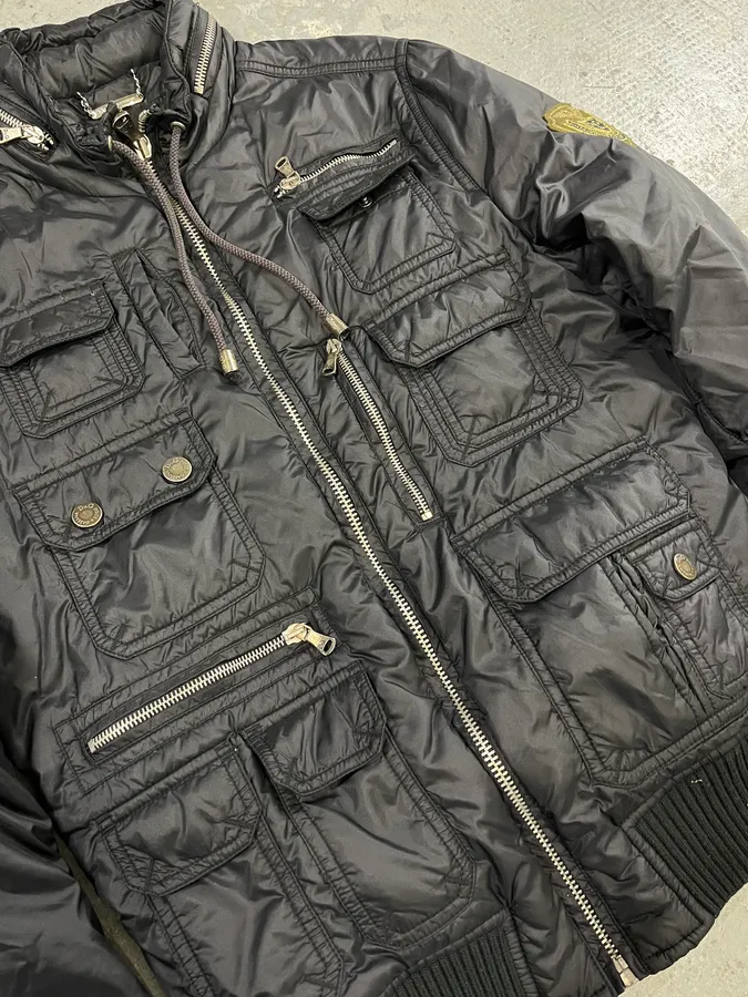 2000s Dolce & Gabbana Utility Zips Black Puffer Jacket - Image 8