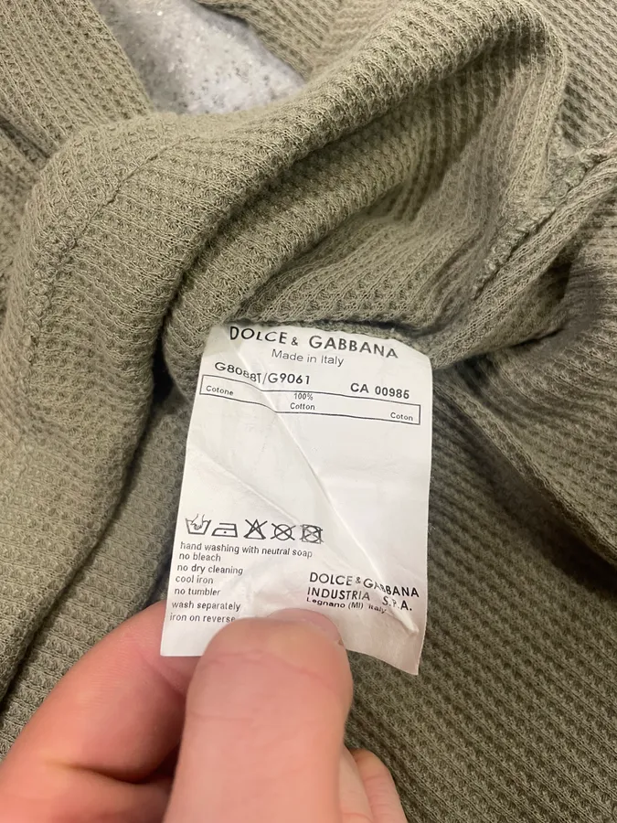 2000s Dolce & Gabbana Waffle Thermal Buttoned Longsleeves Henley - Image 9