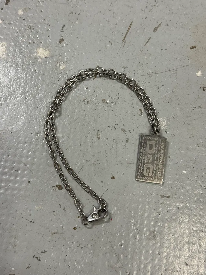 2000s Dolce & Gabbana Warning Pendant Necklace - Image 3