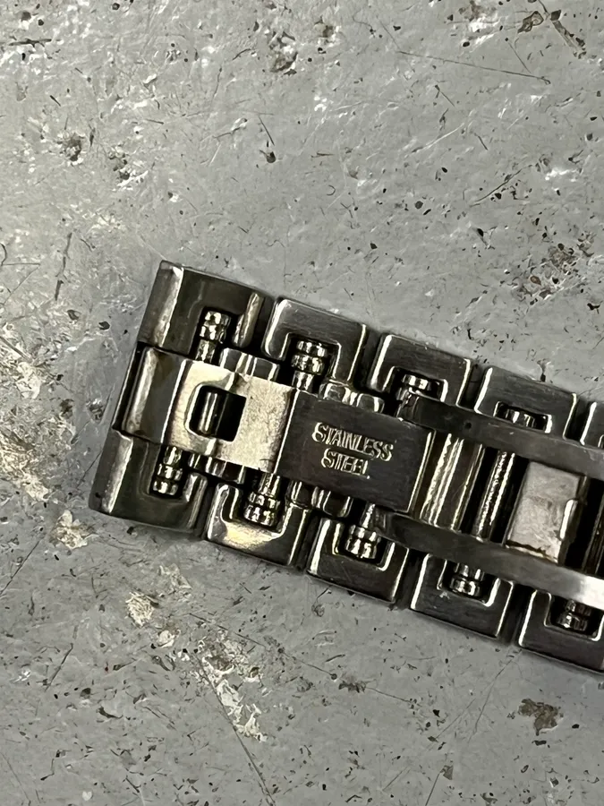 2000s Dolce & Gabbana Warning Stainless Steel Bracelet - Image 7