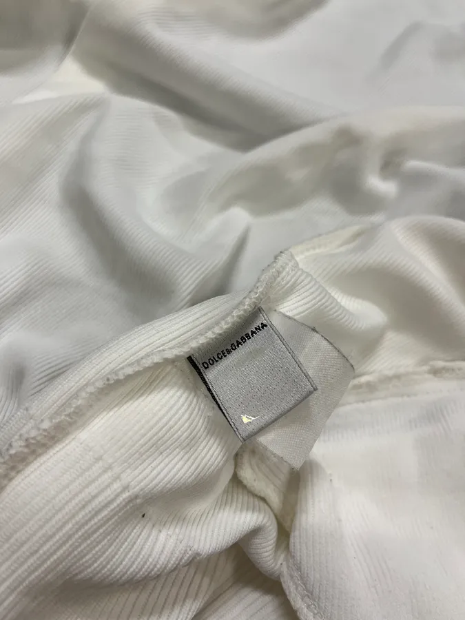 2000s Dolce & Gabbana White & Blue Striped Zip-up Cardigan - Image 11