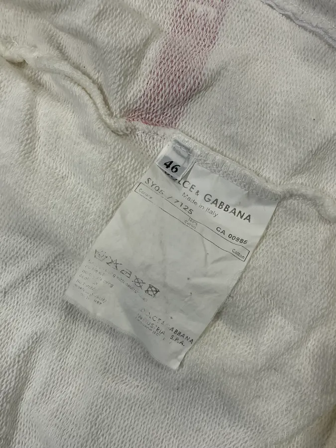 2000s Dolce & Gabbana White Boxer Zip-up Sweater - Image 11