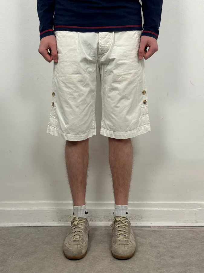 2000s Dolce & Gabbana White Cargo Shorts