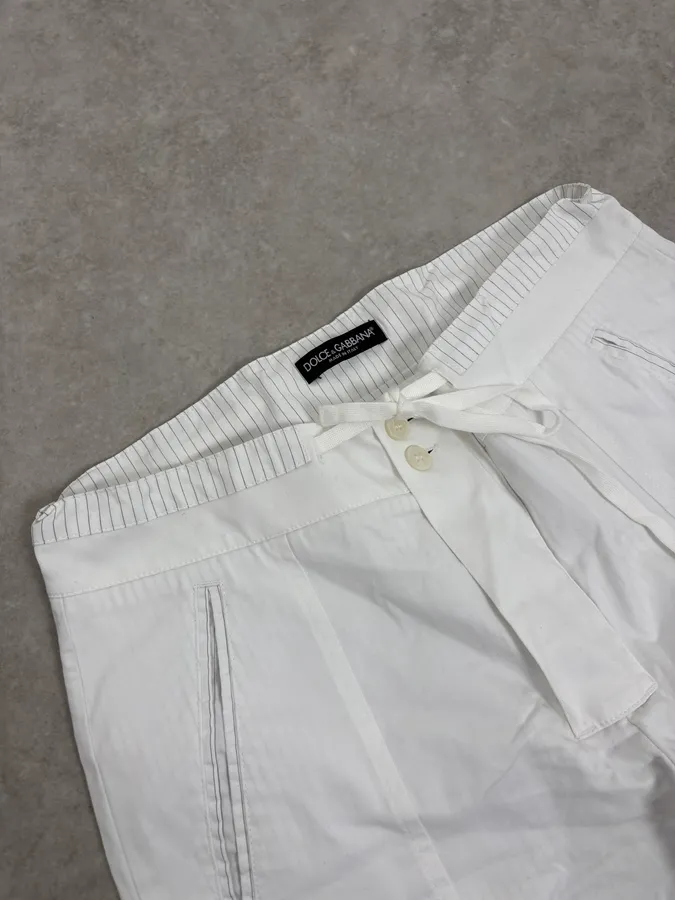 2000s Dolce & Gabbana White Casual Shorts - Image 6