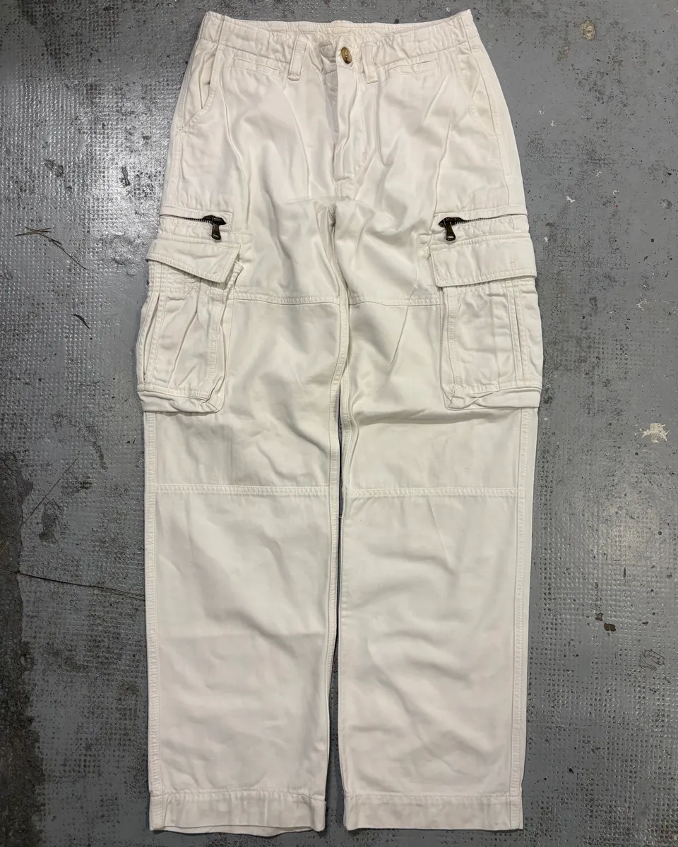 2000s Dolce & Gabbana White Cotton Cargo Pants