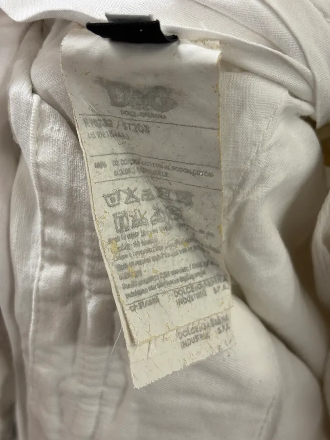 2000s Dolce & Gabbana White Cotton Cargo Pants - Image 12