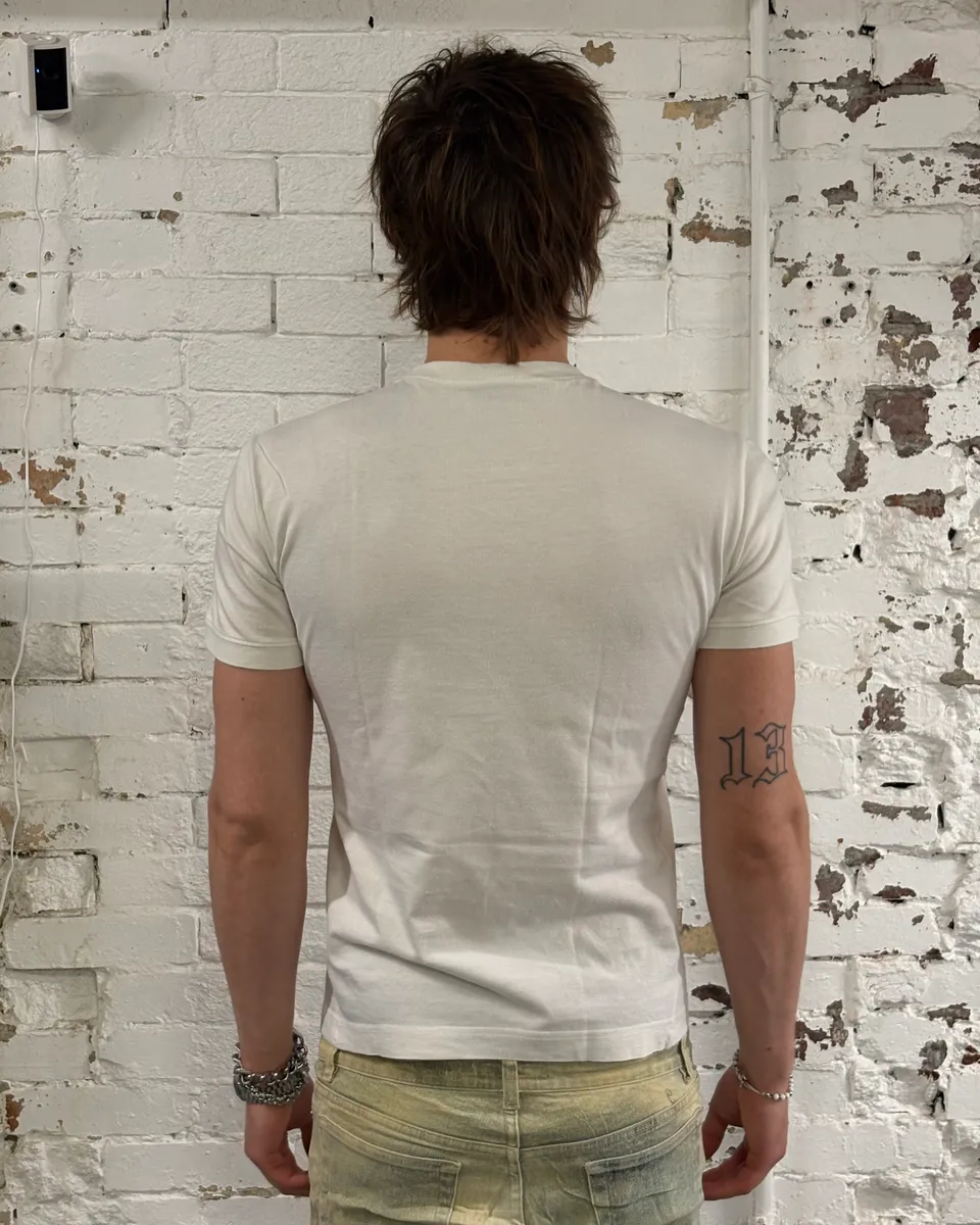 2000s Dolce & Gabbana White Graphic Fanatious T-Shirt - Image 3