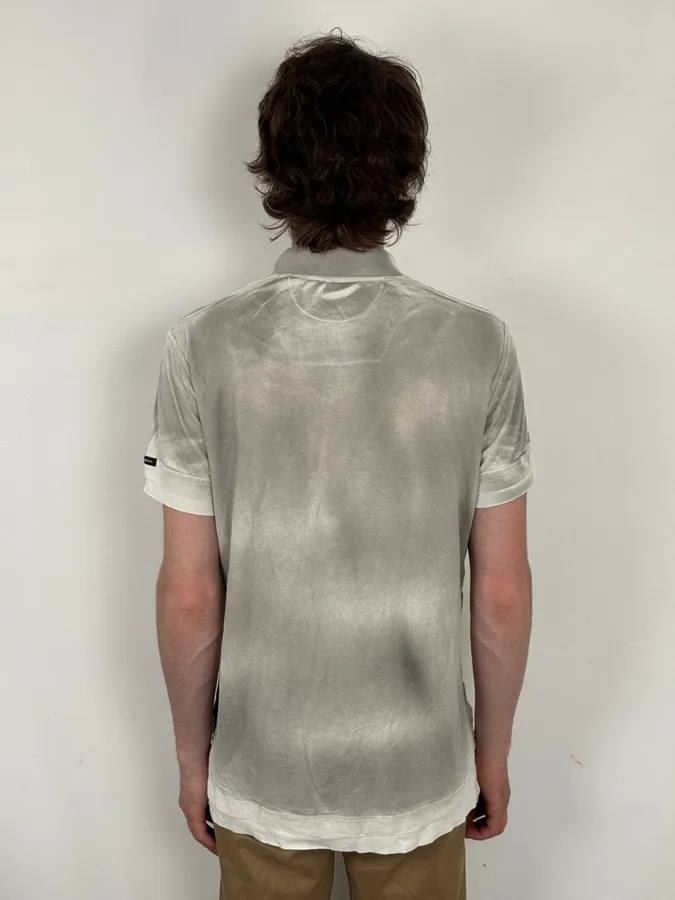 2000s Dolce & Gabbana White & Grey Polo - Image 3