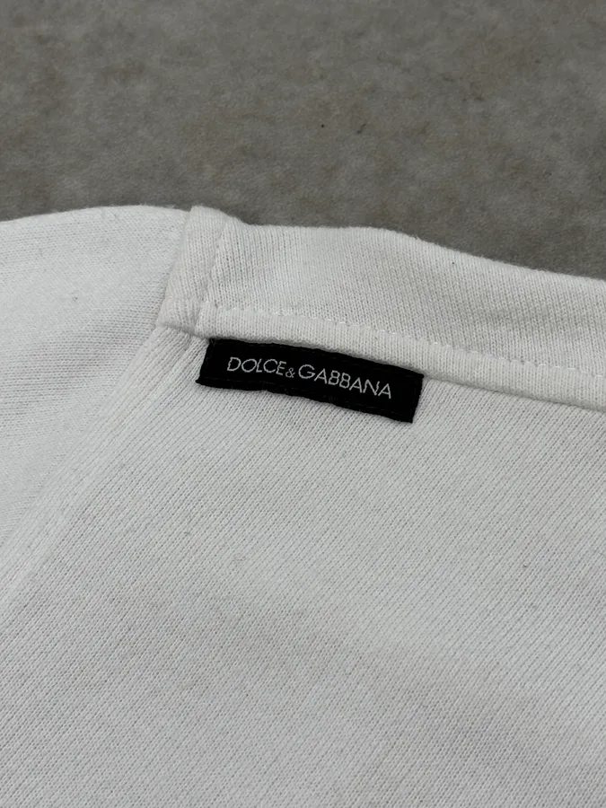 2000s Dolce & Gabbana White Mohamed Ali Zip-up Sweater - Image 9