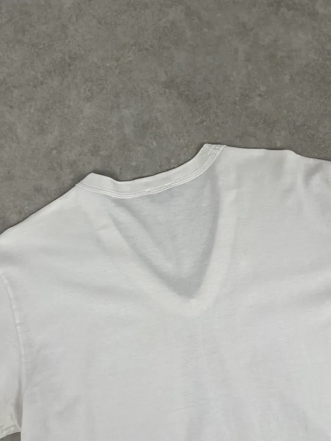 2000s Dolce & Gabbana White Tie Trompe Loeil T-Shirt - Image 7