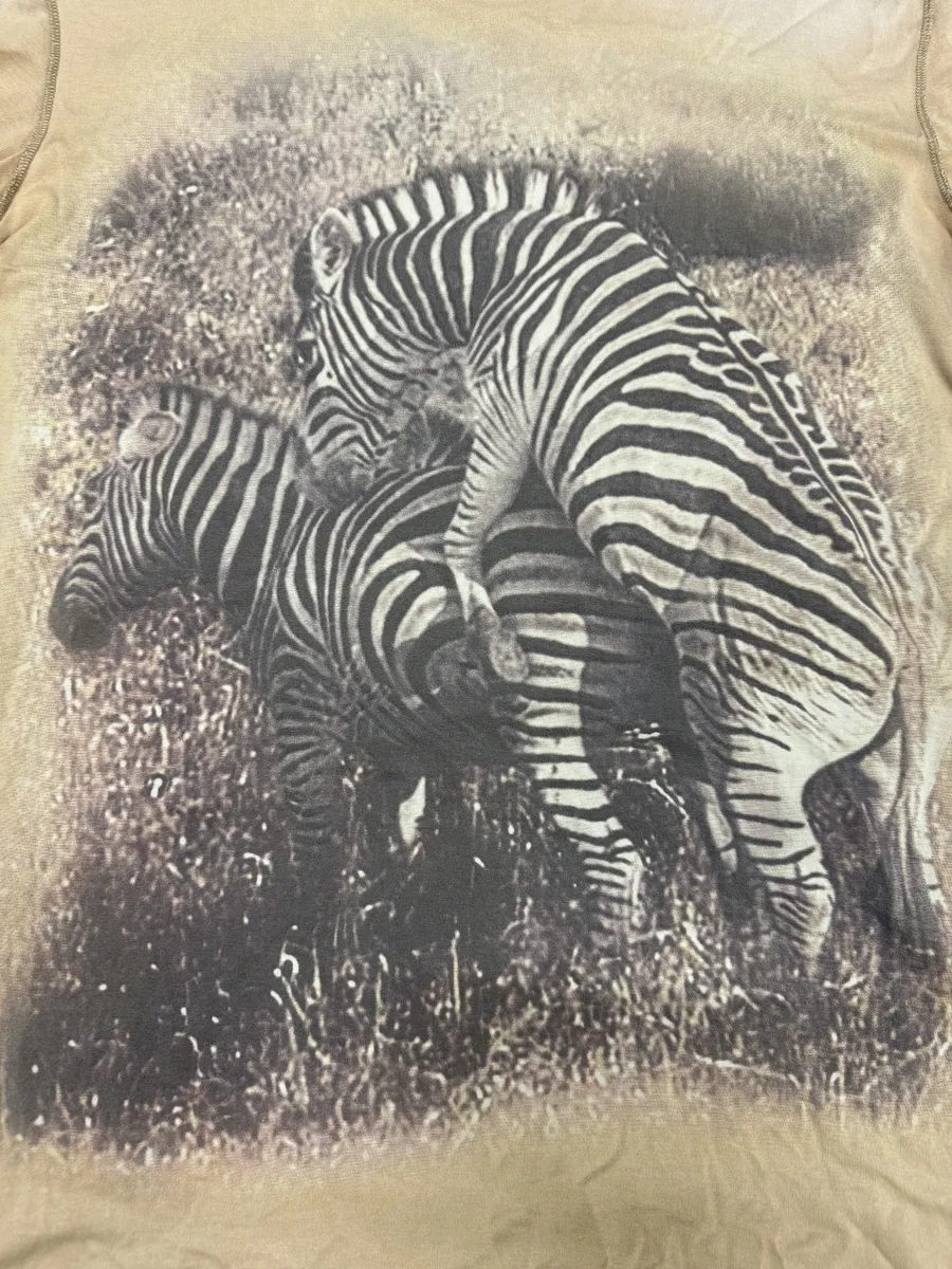 2000s Dolce & Gabbana Zebra Sexual Fantasy Beige T-Shirt - Image 5