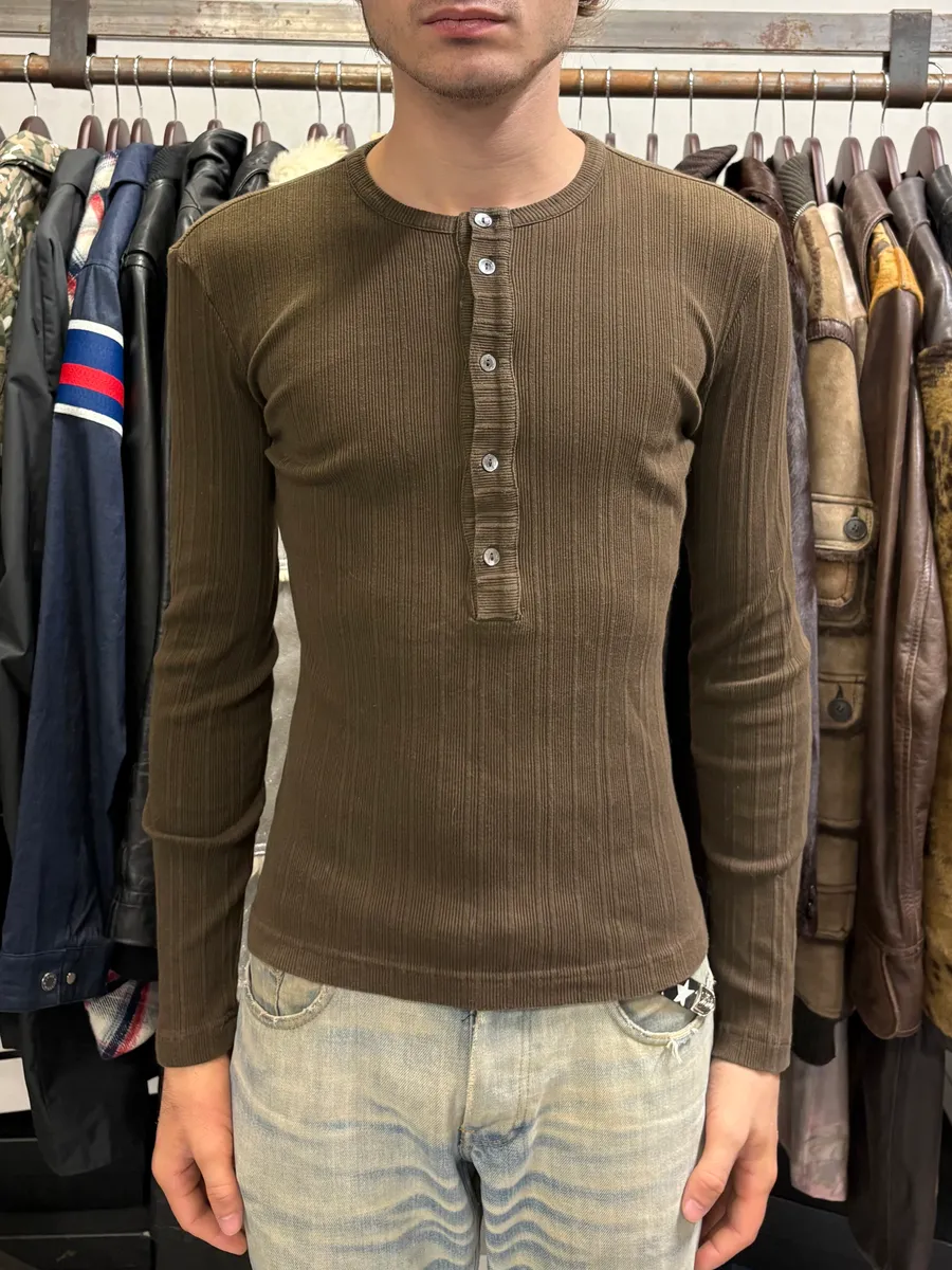 2000s Dolce & Gabbanaa Brown Henley Longsleeves - Image 2