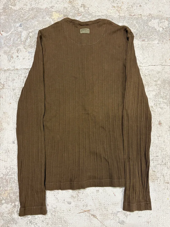 2000s Dolce & Gabbanaa Brown Henley Longsleeves - Image 6
