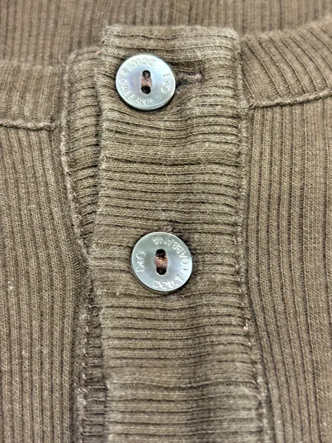 2000s Dolce & Gabbanaa Brown Henley Longsleeves - Image 7