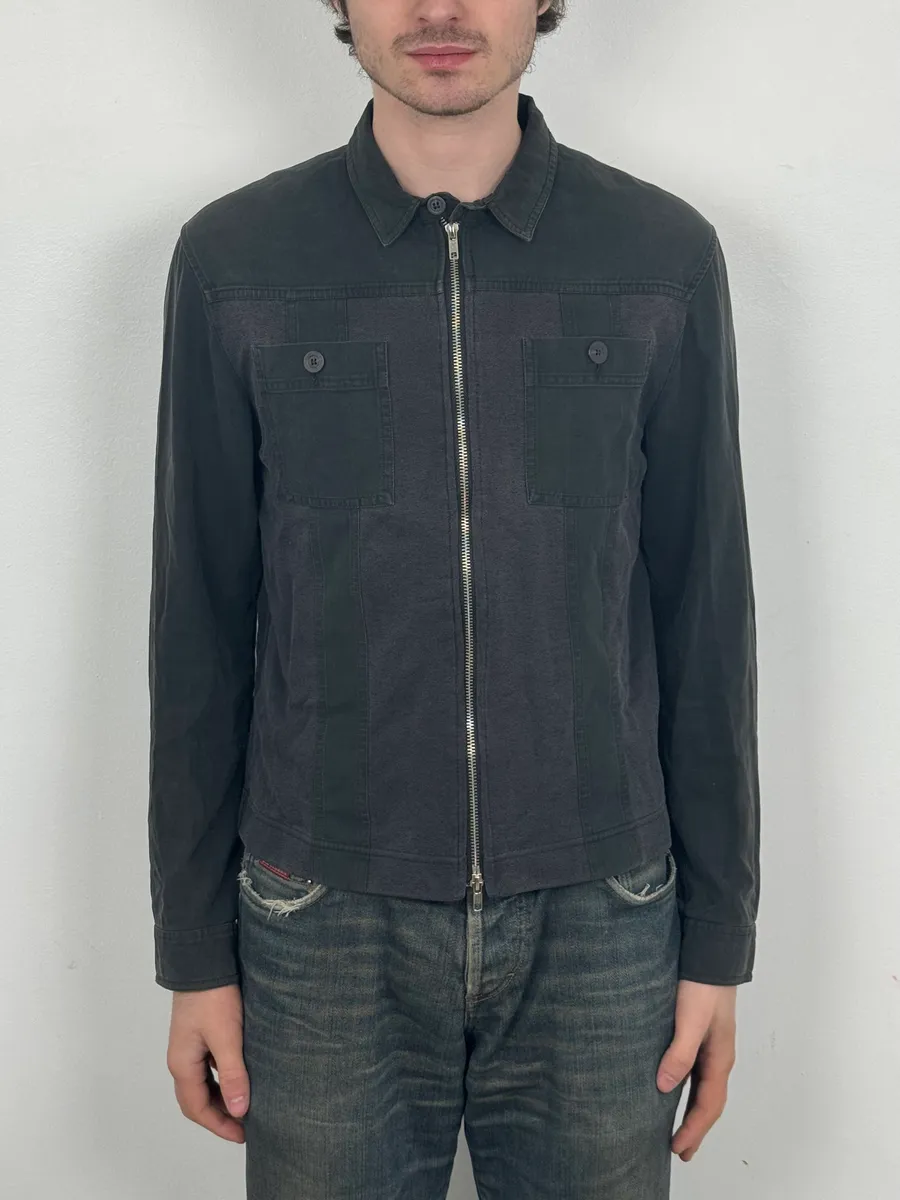 2000s Dries Van Noten Black Classy Zip-up Jacket - Image 2