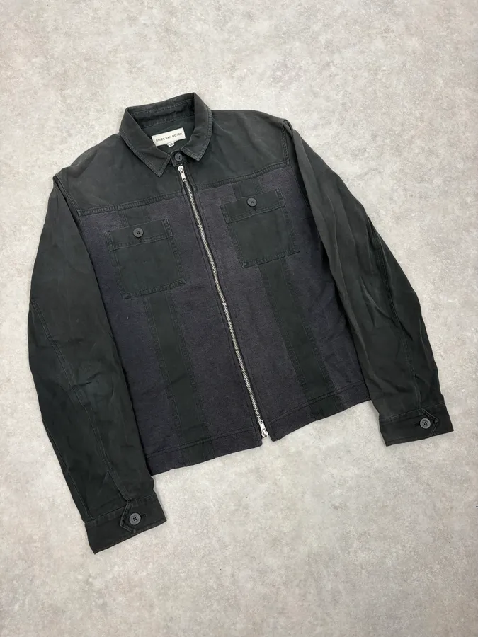 2000s Dries Van Noten Black Classy Zip-up Jacket - Image 4
