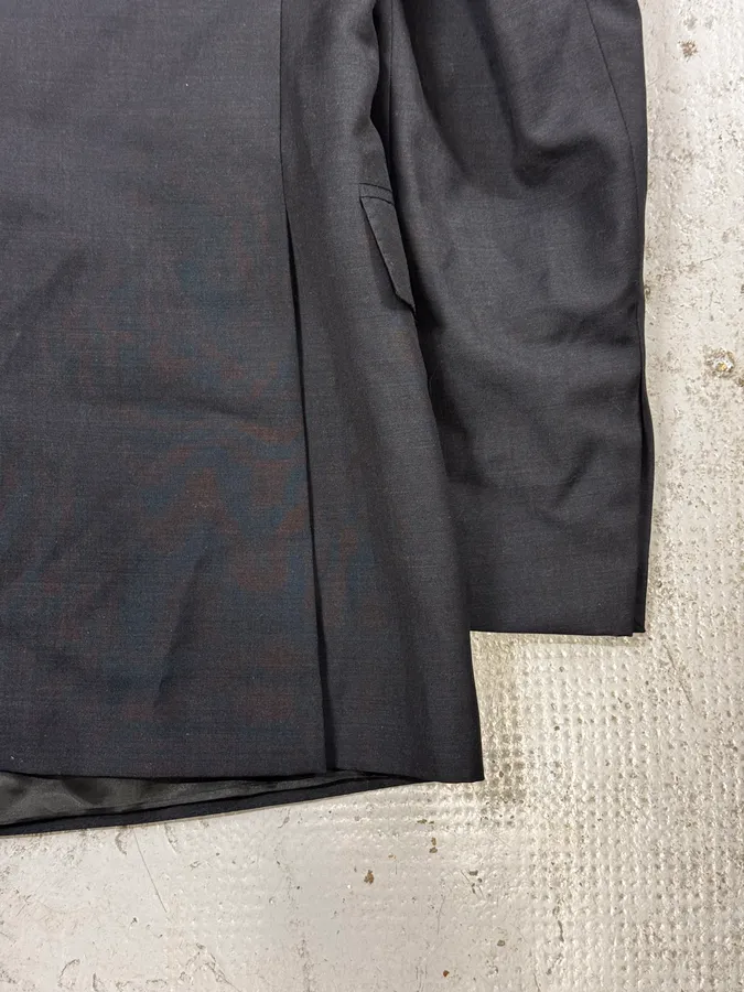 2000s Dries Van Noten Dark Grey Asymmetrical Officer Blazer Jacket - Image 10