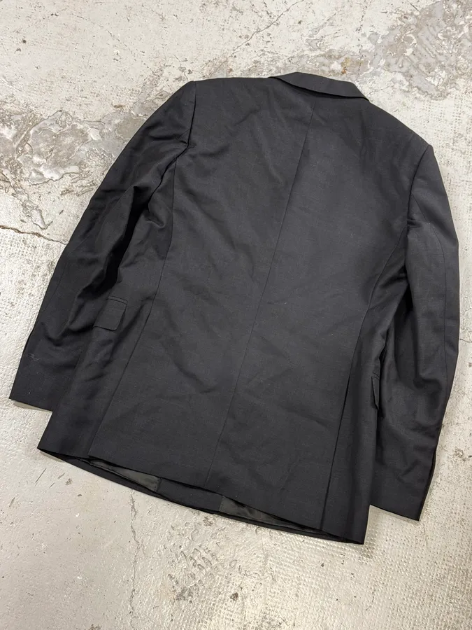 2000s Dries Van Noten Dark Grey Asymmetrical Officer Blazer Jacket - Image 6
