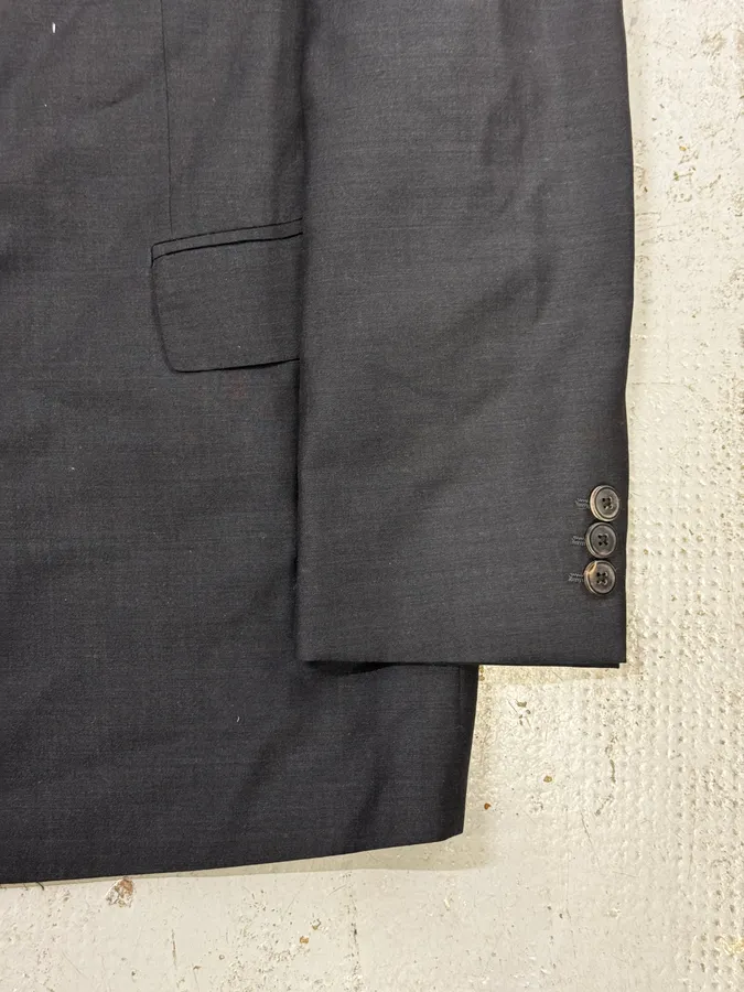 2000s Dries Van Noten Dark Grey Asymmetrical Officer Blazer Jacket - Image 9