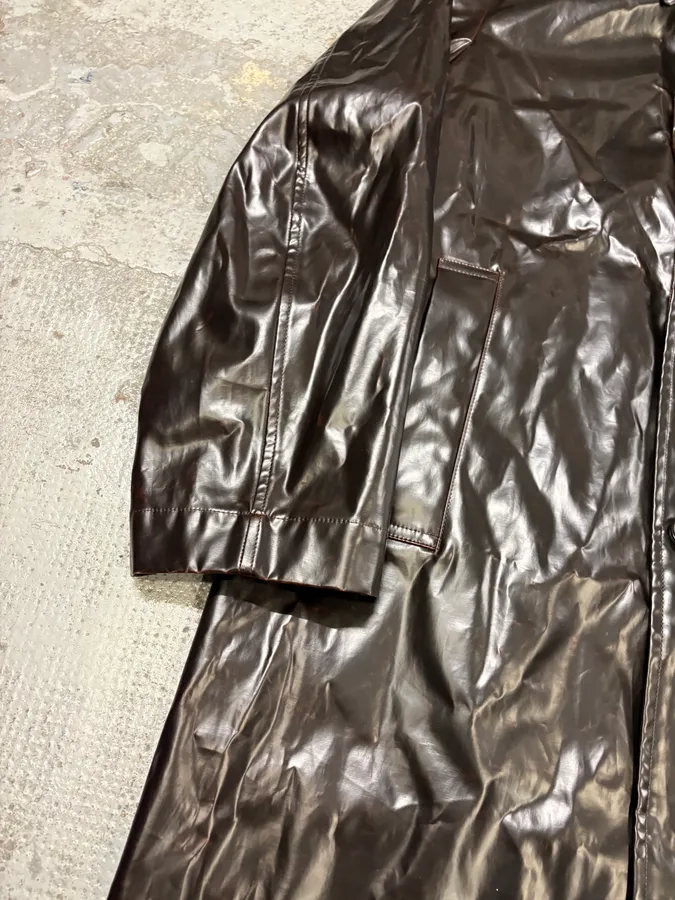 2000s Dries van Noten Oversized Dark Brown Trenchcoat - Image 8