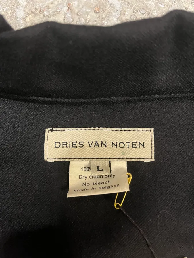 2000s Dries Van Noten Wool Navy Simple Jacket - Image 8