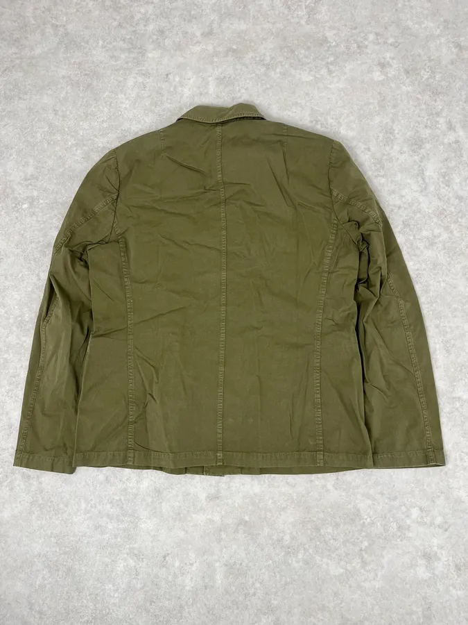 2000s Dries Van Voten Olive Green Military Buttoned Jacket - Image 6