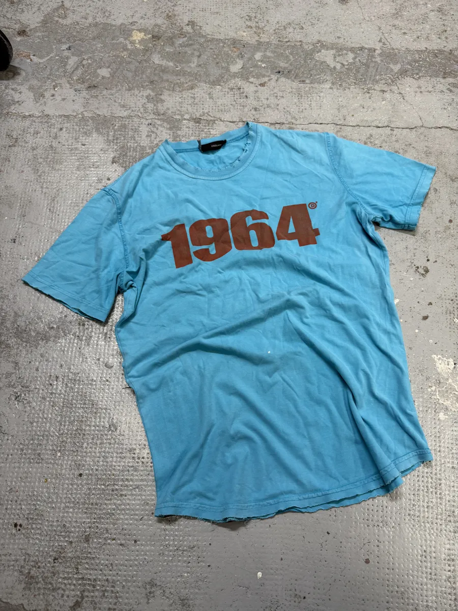 2000s Dsquared2 1964 Baby Blue T-Shirt - Image 7