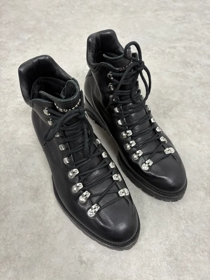 2000s Dsquared2 Black Leather Boots - Image 5