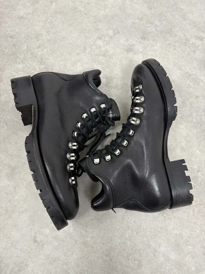 2000s Dsquared2 Black Leather Boots - Image 6