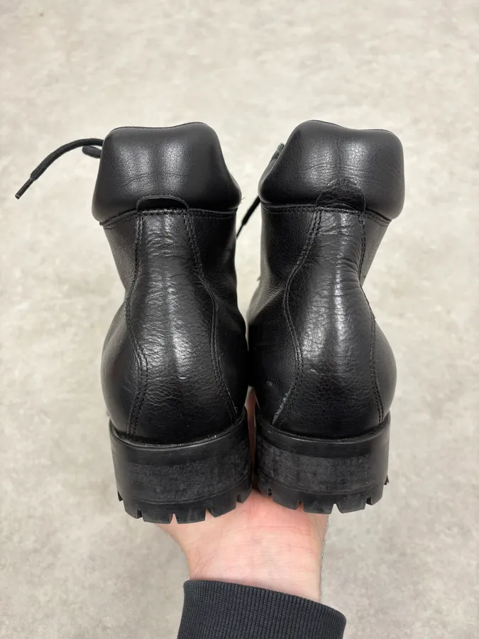 2000s Dsquared2 Black Leather Boots - Image 7