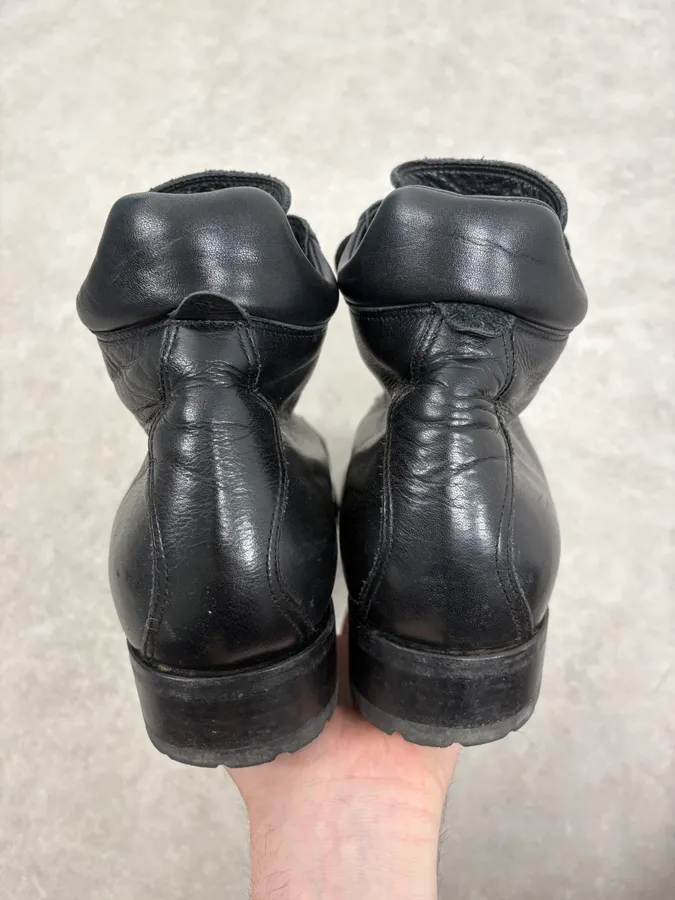 2000s Dsquared2 Black Leather Hiking Boots - Image 8