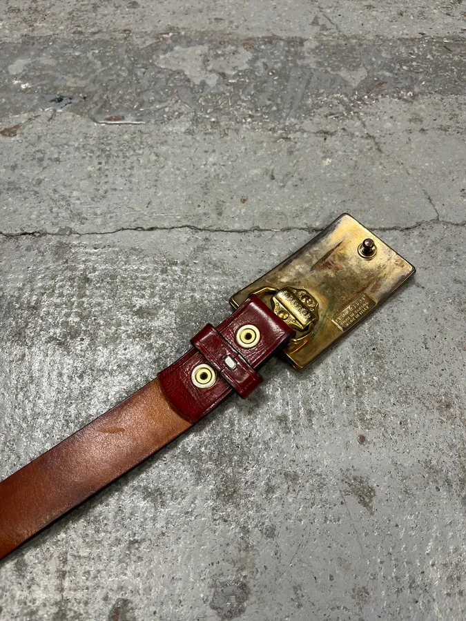 2000s Dsquared2 Bordeaux Leather Belt - Image 7
