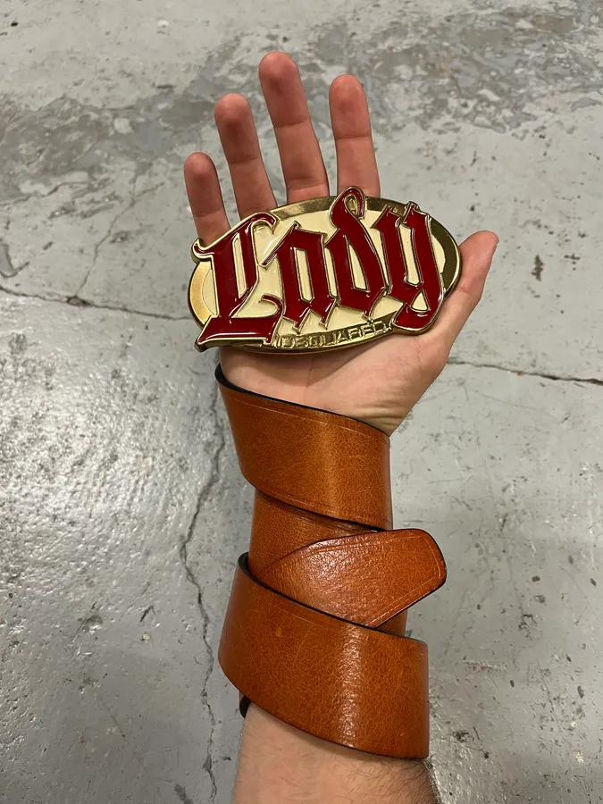 2000s Dsquared2 Brown Lady Leather Belt - Image 2