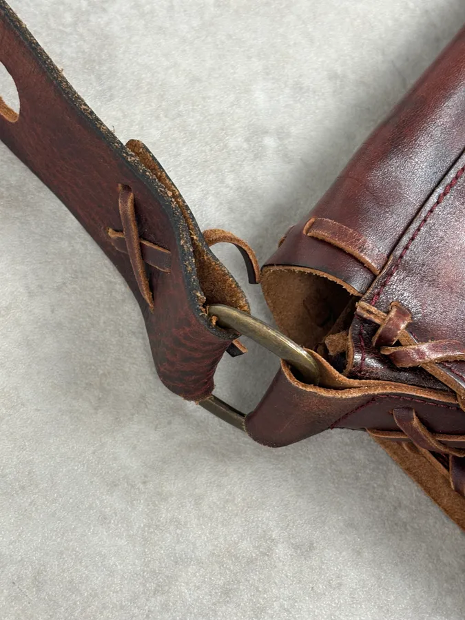 2000s Dsquared2 Brown Leather Studded Crossbody Bag - Image 12