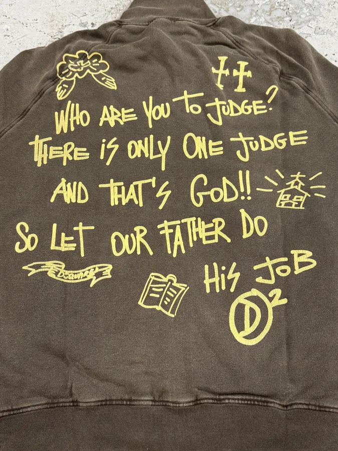 2000s Dsquared2 Brown « Sunday Bet » Zip-up Sweater - Image 5