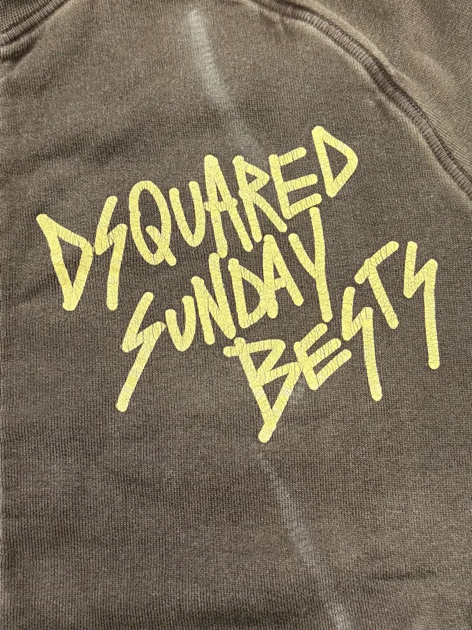 2000s Dsquared2 Brown « Sunday Bet » Zip-up Sweater - Image 6