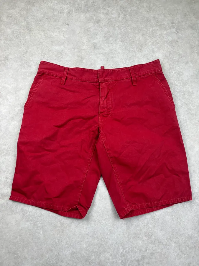 2000s Dsquared2 Chino Red Bordeaux Shorts