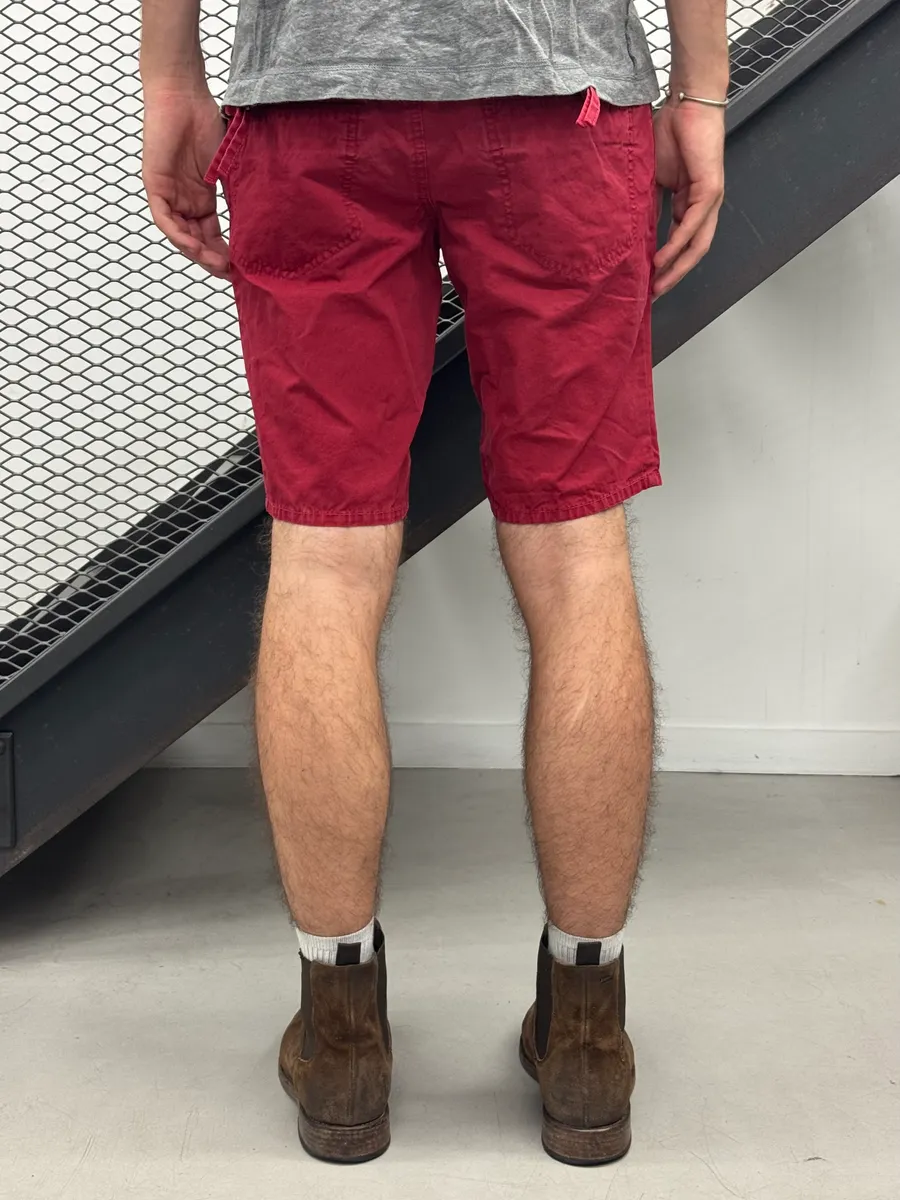 2000s Dsquared2 Chino Red Bordeaux Shorts - Image 4