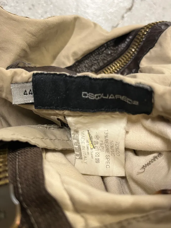 2000s Dsquared2 Full Zip Cargo Beige Pants - Image 10