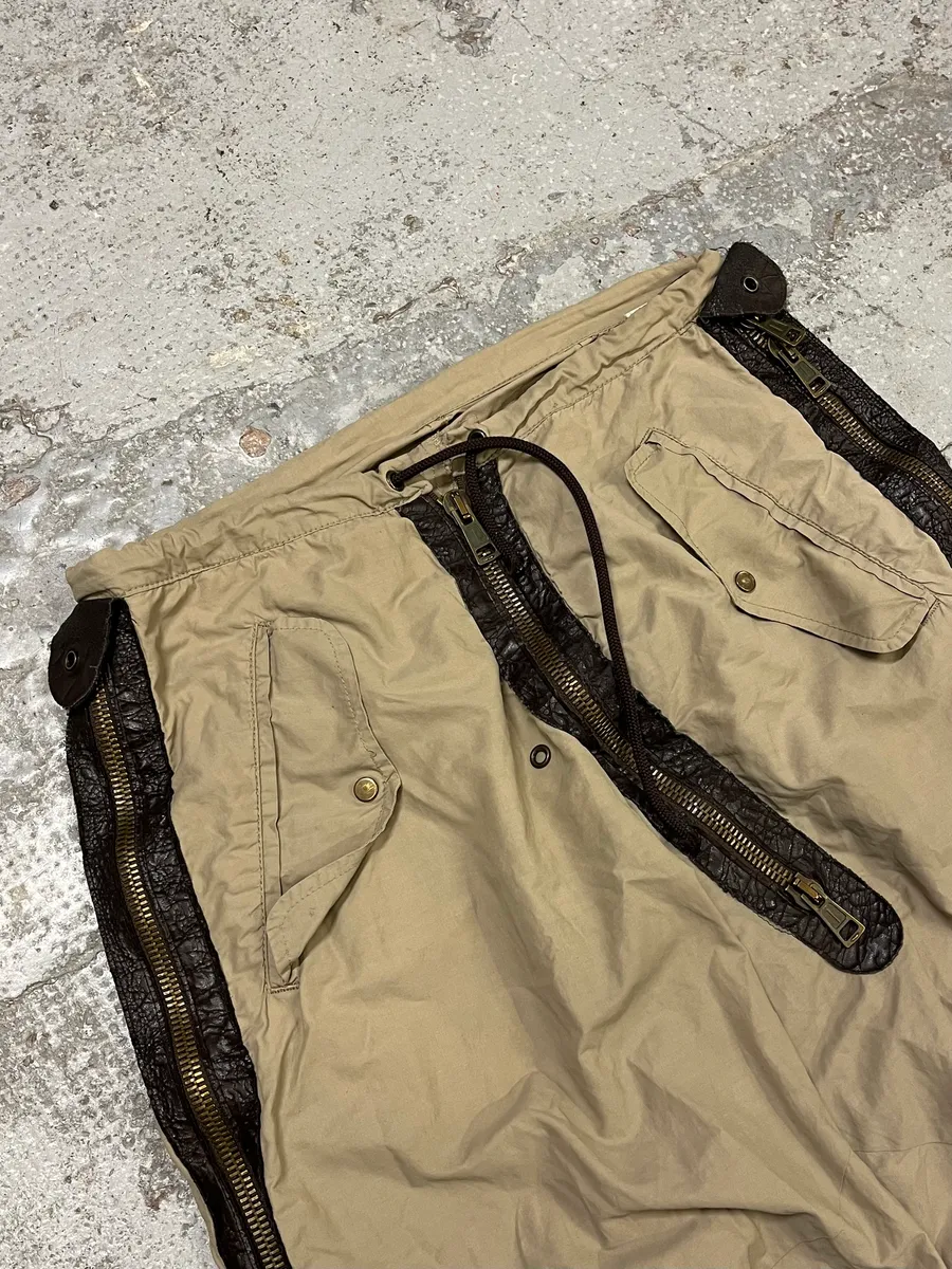 2000s Dsquared2 Full Zip Cargo Beige Pants - Image 6