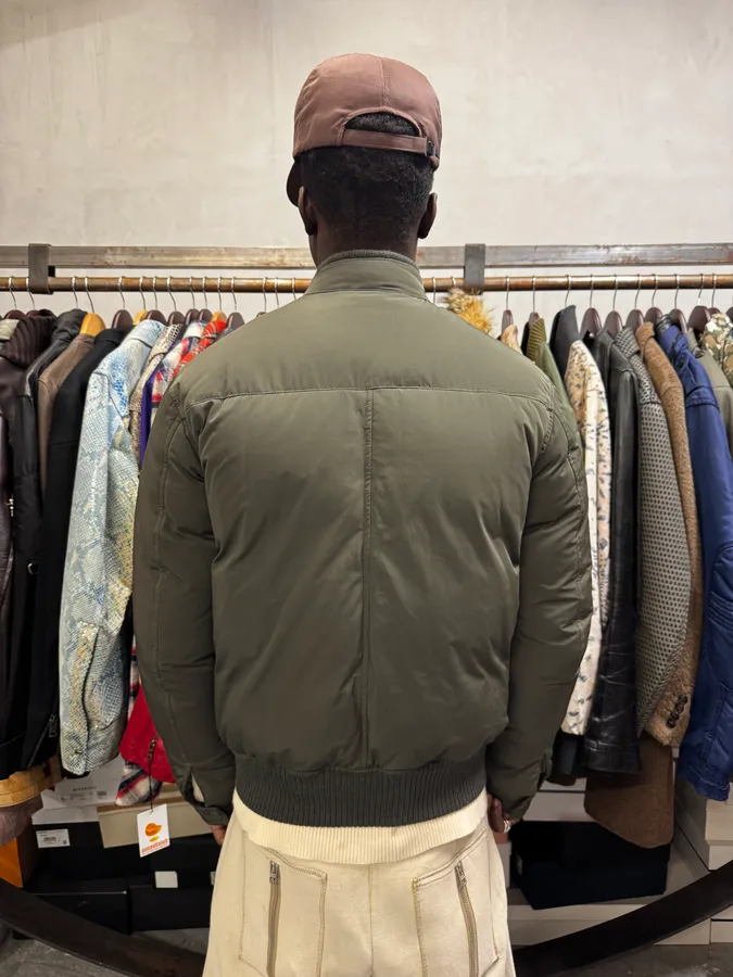 2000s Dsquared2 Green Cargo Bomber Puffer Jacket - Image 3