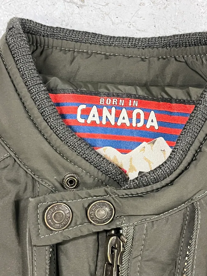 2000s Dsquared2 Green Cargo Bomber Puffer Jacket - Image 9