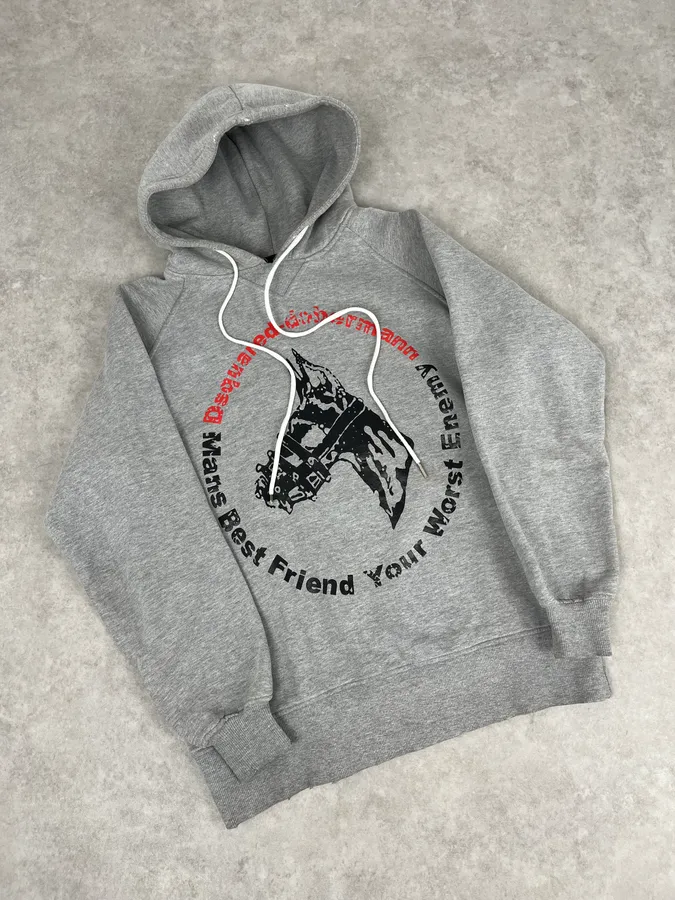 2000s Dsquared2 Grey Propaganda Hoodie - Image 4