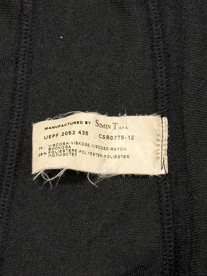 2000s Emporio Armani Asymmetrical Black Fur Effect Jacket - Image 9