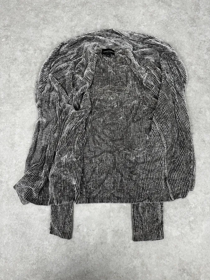 2000s Emporio Armani Grey Cardigan Sweater - Image 8