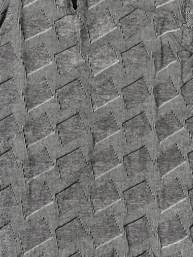 2000s Emporio Armani Grey Geometrical Henley Longsleeves - Image 7