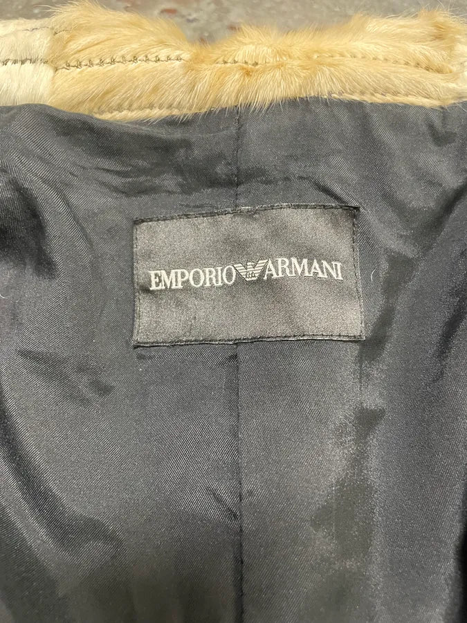 2000s Emporio Armani Pony Hair Cow Leather Jacket - Image 11