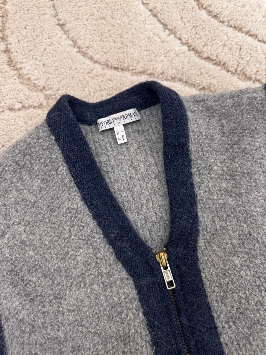 2000s Emporio Armani Wool Vest - Image 5