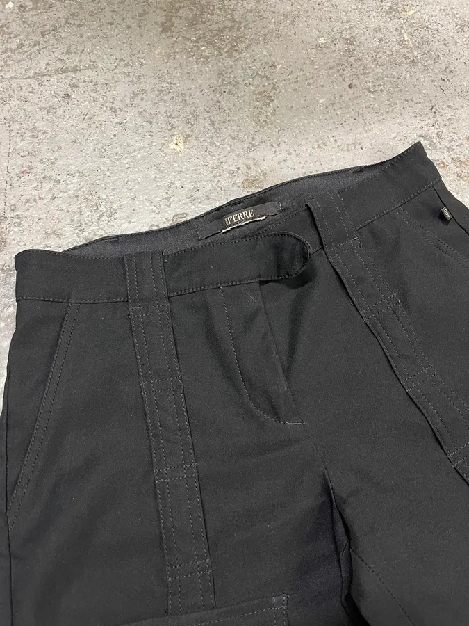 2000s Gianfranco Ferré Black Straps Pants - Image 5