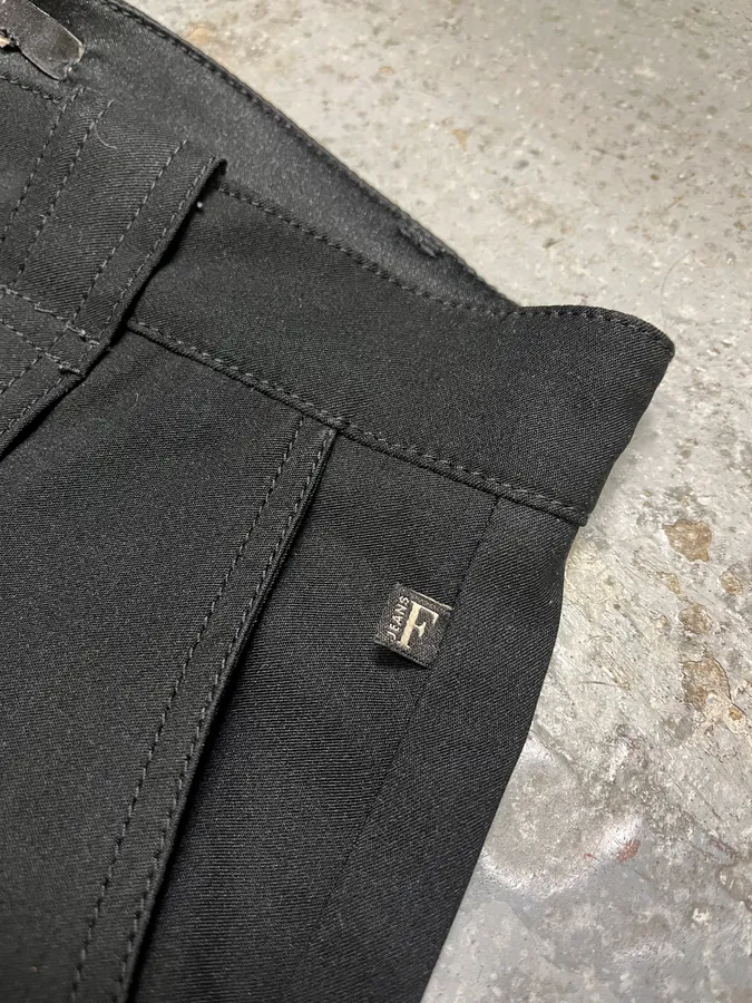 2000s Gianfranco Ferré Black Straps Pants - Image 6